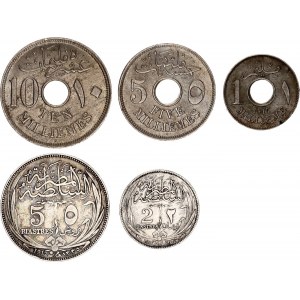Egypt Lot of 5 Coins 1917 H
