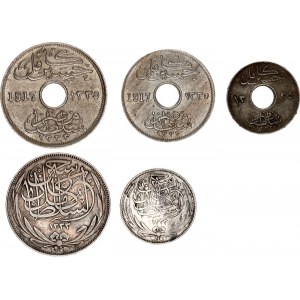 Egypt Lot of 5 Coins 1917 H