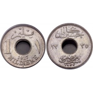 Egypt 1 Millime 1917 H (AH1335) PCGS MS 64