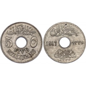 Egypt 5 Milliemes 1917 H