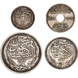 Egypt Lot of 5 Coins 1916