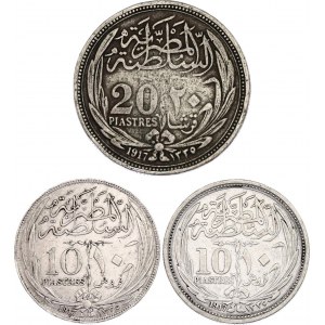 Egypt Lot of 10 & 20 Piastres 1917