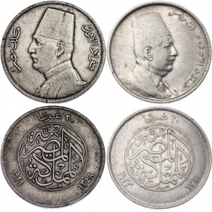 Egypt Lot of 20 Piastres 1923 - 1929