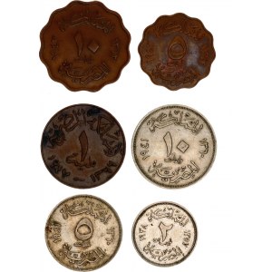 Egypt Lot of 6 Coins 1938 - 1950