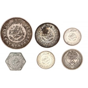 Egypt Lot of 6 Coins 1937 - 1957