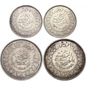 Egypt Lot of 5 & 10 Piastres 1937 - 1939