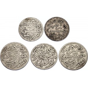 Morocco Lot of 5 Coins 1882 - 1903