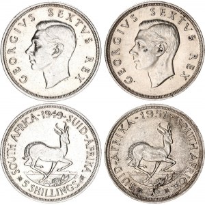 South Africa 2 x 5 Shillings 1949 - 1951