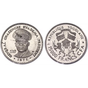 Togo 15000 Francs 1977 Aluminium Essai