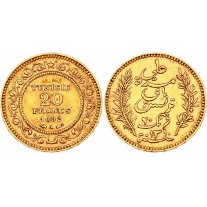 Tunisia 20 Francs 1892 A
