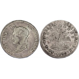 Bolivia 4 Soles 1856 PTS FJ