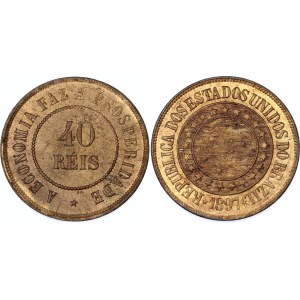 Brazil 40 Reis 1897