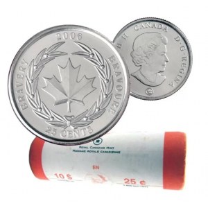 Canada Full Roll of 25 Cents 2006
