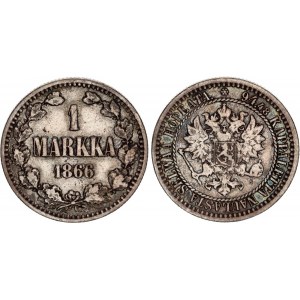 Russia - Finland 1 Markka 1866 S