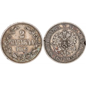 Russia - Finland 2 Markkaa 1866 S