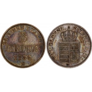 German States Oldenburg 3 Grote 1856 B
