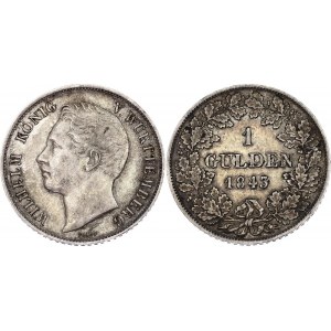 German States Wurttemberg 1 Gulden 1843