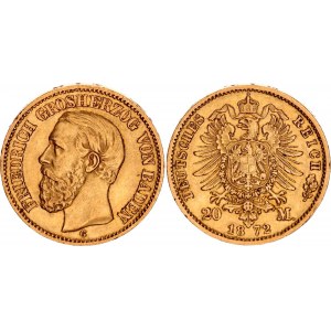 Germany - Empire Baden 20 Mark 1872 G