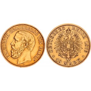 Germany - Empire Baden 10 Mark 1876 G