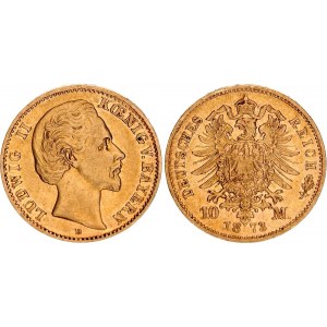 Germany - Empire Bavaria 10 Mark 1873 D