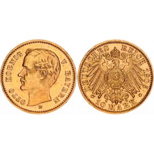 Germany - Empire Bavaria 10 Mark 1905 D