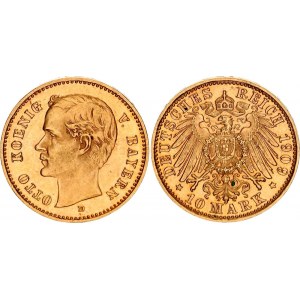 Germany - Empire Bavaria 10 Mark 1909 D