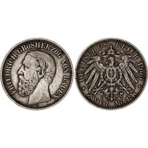 Germany - Empire Baden 2 Mark 1900 G