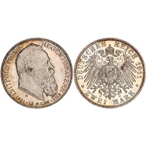 Germany - Empire Bavaria 2 Mark 1911 D PROOF