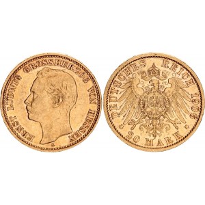 Germany - Empire Hessen 20 Mark 1906 A