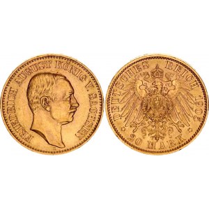 Germany - Empire Saxony 20 Mark 1905 E