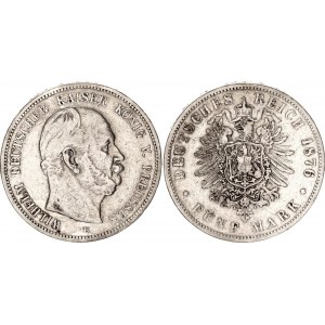 Germany - Empire Prussia 5 Mark 1876 B