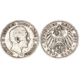 Germany - Empire Prussia 5 Mark 1898 A