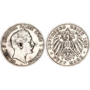 Germany - Empire Prussia 5 Mark 1902 A