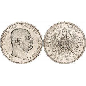 Germany - Empire Saxe-Altenburg 5 Mark 1901 A