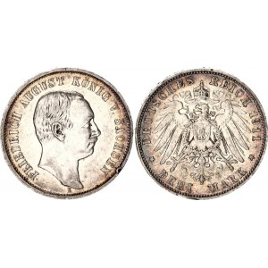 Germany - Empire Saxony 3 Mark 1911 E
