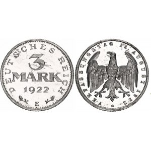 Germany - Weimar Republic 3 Mark 1922 E