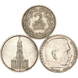 Germany - Weimar Republic & Third Reich 2 & 2 x 5 Reichsmark 1925 - 1936