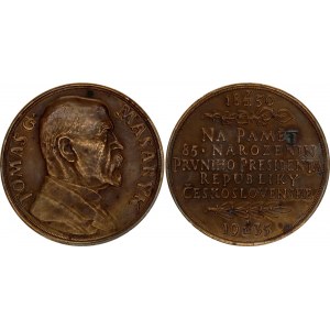 Czechoslovakia Bronze Medal T. G. Masaryk, In Memory of the 85th Birthday of the First President of the Czechoslovak Republic 1935