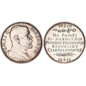 Czechoslovakia Silver Medal T. G. Masaryk, In Memory of the 85th Birthday of the First President of the Czechoslovak Republic 1935