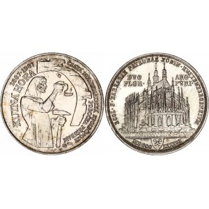 Czechoslovakia Silver Medal 100 Years Since the Minting of Kutna Hora 2 Florin