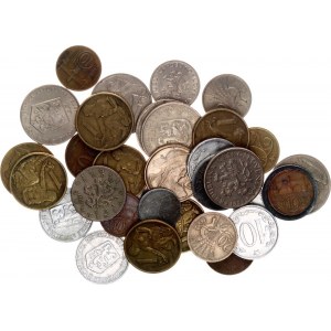 Czechoslovakia Lot of 36 Coins 1921 - 1980