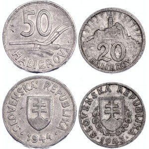 Slovakia 20 & 50 Halierov 1943 - 1944