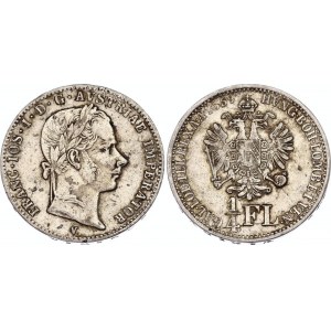 Austria 1/4 Florin 1859 V