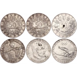 Austria Lot of 50 Shillings 1964 - 1973
