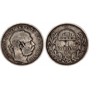 Hungary 1 Korona 1892 KB