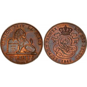 Belgium 2 Centimes 1846
