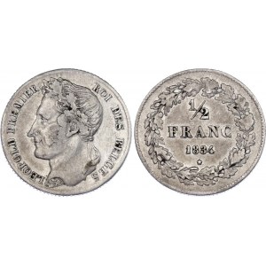 Belgium 1/2 Franc 1834