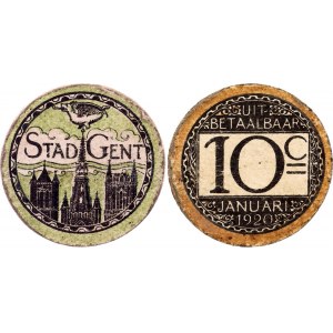 Belgium Ghent 10 Centimes Token 1920 Notgeld