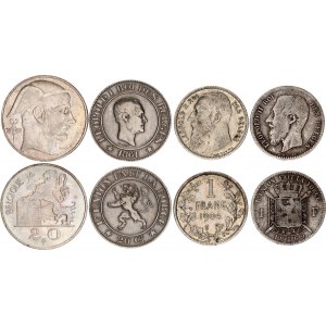 Belgium Lot of 4 Coins 1861 - 1949