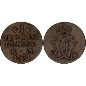 Denmark 1 Skilling 1771